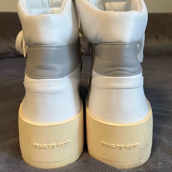 Fear of God White and Gray High-Top Sneakers - Picture 2 of 2